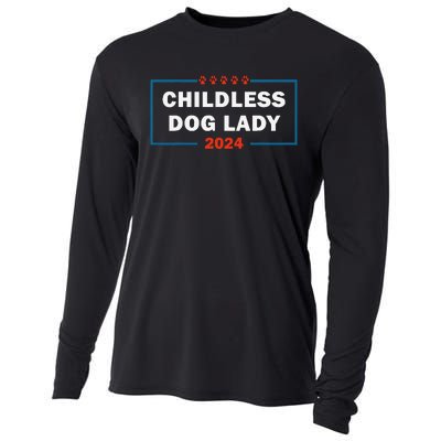 Childless Dog Lady Is Voting Kamala Election Usa 2024 Cooling Performance Long Sleeve Crew