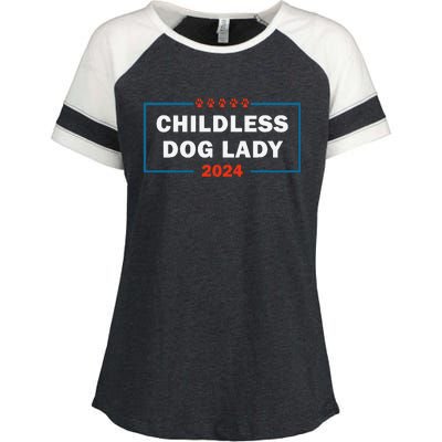 Childless Dog Lady Is Voting Kamala Election Usa 2024 Enza Ladies Jersey Colorblock Tee