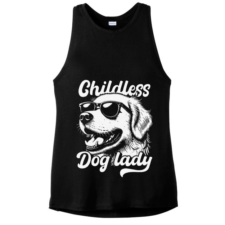 Childless Dog Lady Funny Dog Lover Meme Ladies PosiCharge Tri-Blend Wicking Tank