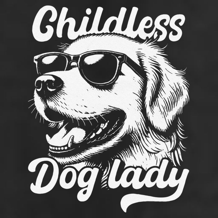 Childless Dog Lady Funny Dog Lover Meme 7 Panel Mesh Trucker Snapback Hat