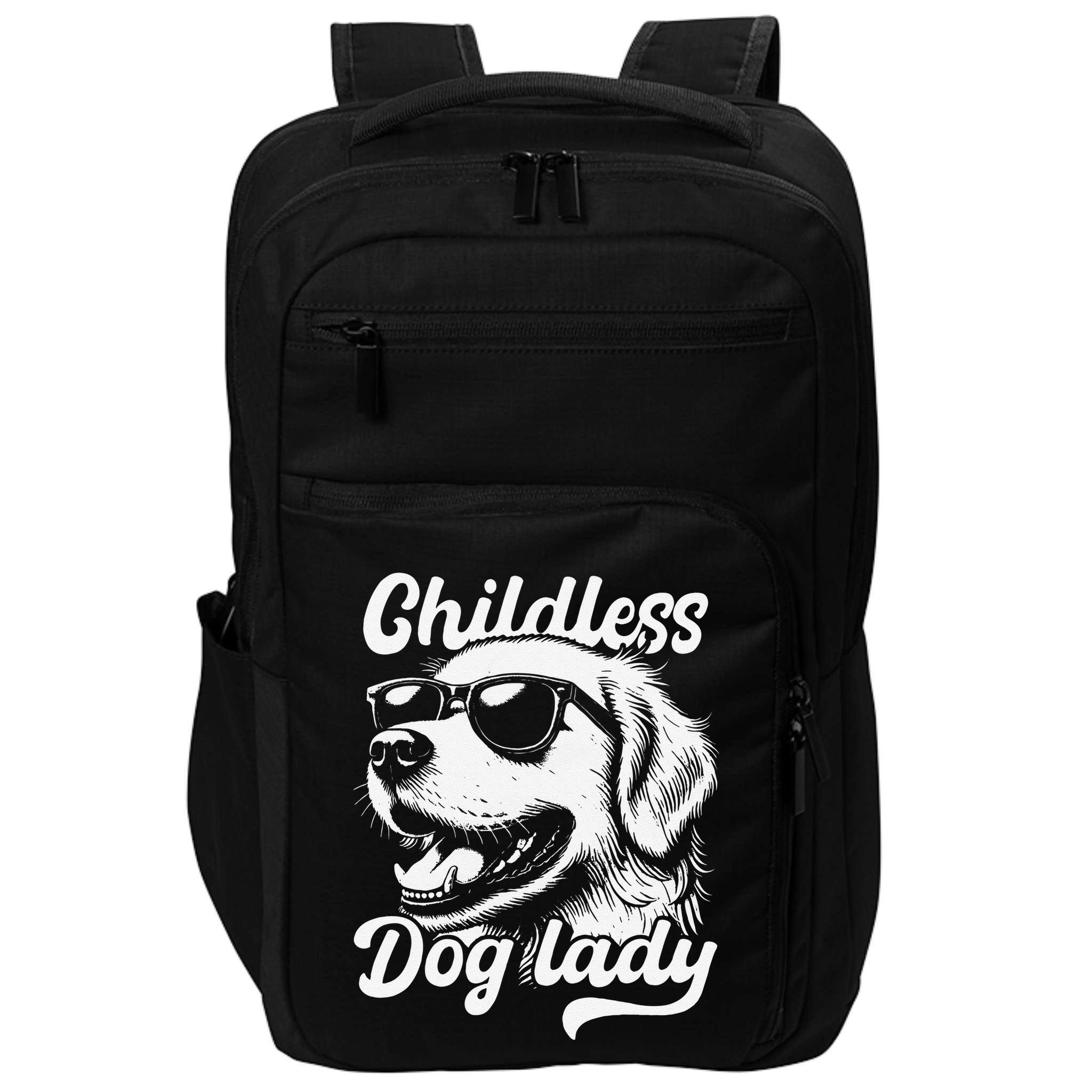 Childless Dog Lady Funny Dog Lover Meme Impact Tech Backpack