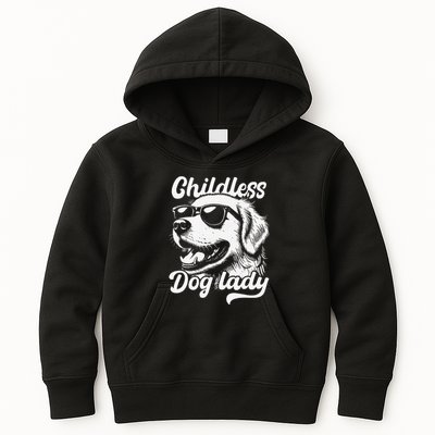 Childless Dog Lady Funny Dog Lover Meme Kids Hoodie