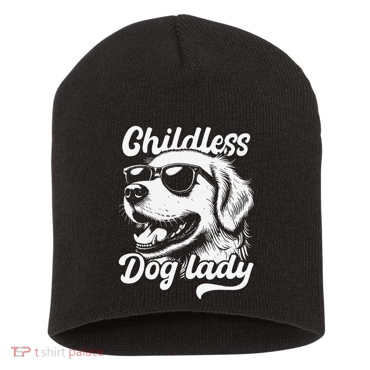 Childless Dog Lady Funny Dog Lover Meme Short Acrylic Beanie