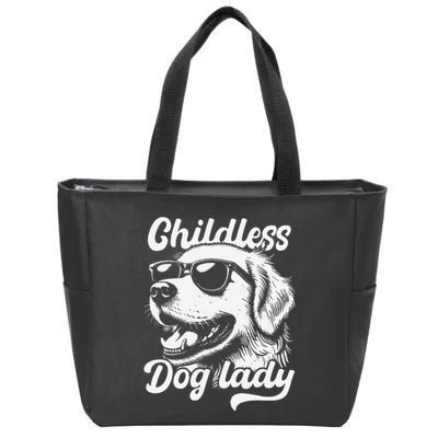 Childless Dog Lady Funny Dog Lover Meme Zip Tote Bag