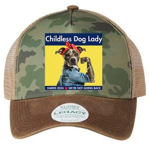 Childless Dog Lady Is Voting Kamala Election Usa 2024 Legacy Tie Dye Trucker Hat