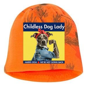 Childless Dog Lady Is Voting Kamala Election Usa 2024 Kati - Camo Knit Beanie