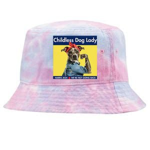 Childless Dog Lady Is Voting Kamala Election Usa 2024 Tie-Dyed Bucket Hat