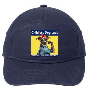 Childless Dog Lady Is Voting Kamala Election Usa 2024 7-Panel Snapback Hat