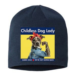 Childless Dog Lady Is Voting Kamala Election Usa 2024 Sustainable Beanie