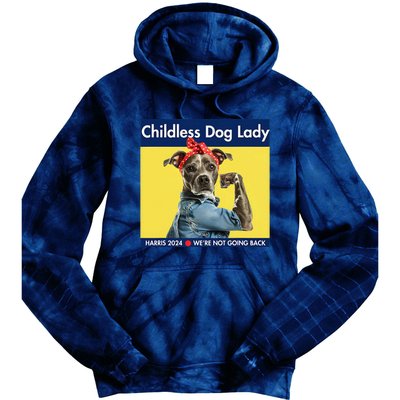 Childless Dog Lady Is Voting Kamala Election Usa 2024 Tie Dye Hoodie