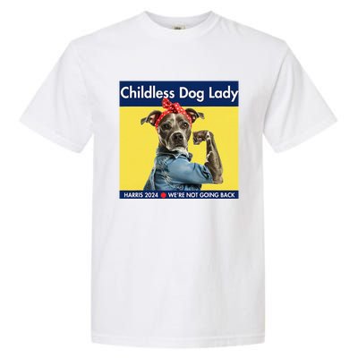 Childless Dog Lady Is Voting Kamala Election Usa 2024 Garment-Dyed Heavyweight T-Shirt