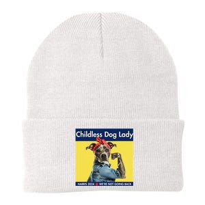 Childless Dog Lady Is Voting Kamala Election Usa 2024 Knit Cap Winter Beanie