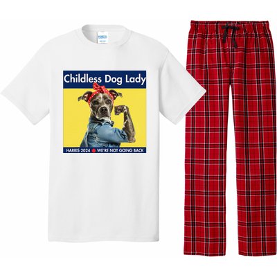 Childless Dog Lady Is Voting Kamala Election Usa 2024 Pajama Set