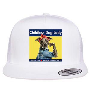 Childless Dog Lady Is Voting Kamala Election Usa 2024 Flat Bill Trucker Hat