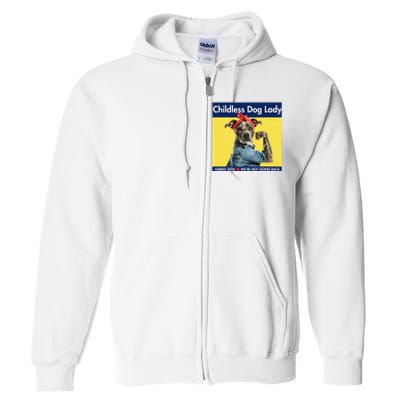 Childless Dog Lady Is Voting Kamala Election Usa 2024 Full Zip Hoodie