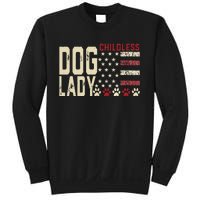 Childless Dog Lady Vote 2024 Us Flag Democratic President Sweatshirt