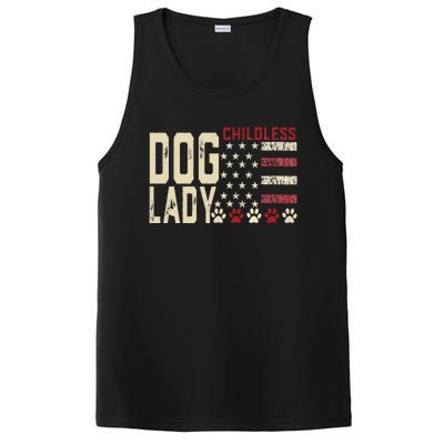 Childless Dog Lady Vote 2024 Us Flag Democratic President PosiCharge Competitor Tank