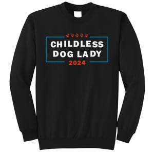 Childless Dog Lady Is Voting Kamala Election Usa 2024 Pro Democrat Sweatshirt