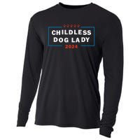 Childless Dog Lady Is Voting Kamala Election Usa 2024 Pro Democrat Cooling Performance Long Sleeve Crew