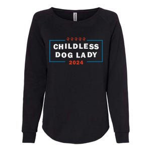 Childless Dog Lady Is Voting Kamala Election Usa 2024 Pro Democrat Womens California Wash Sweatshirt