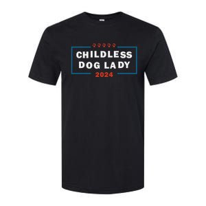 Childless Dog Lady Is Voting Kamala Election Usa 2024 Pro Democrat Softstyle CVC T-Shirt