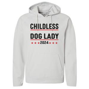 Childless Dog Ladies Dog Lady Performance Fleece Hoodie