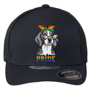 Cute Dog Lover Puppy Owner Beagle Mom Dad Gay Lesbian LGBT Flexfit Unipanel Trucker Cap