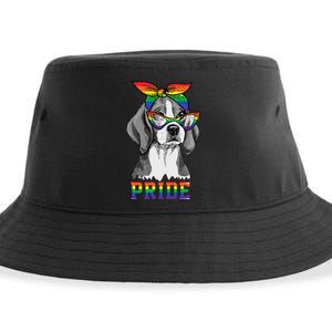 Cute Dog Lover Puppy Owner Beagle Mom Dad Gay Lesbian LGBT Sustainable Bucket Hat