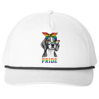 Cute Dog Lover Puppy Owner Beagle Mom Dad Gay Lesbian LGBT Snapback Five-Panel Rope Hat