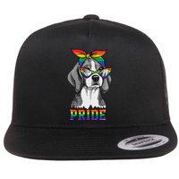 Cute Dog Lover Puppy Owner Beagle Mom Dad Gay Lesbian LGBT Flat Bill Trucker Hat