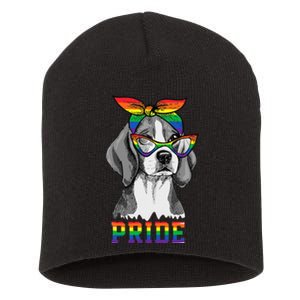 Cute Dog Lover Puppy Owner Beagle Mom Dad Gay Lesbian LGBT Short Acrylic Beanie