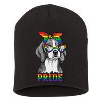 Cute Dog Lover Puppy Owner Beagle Mom Dad Gay Lesbian LGBT Short Acrylic Beanie