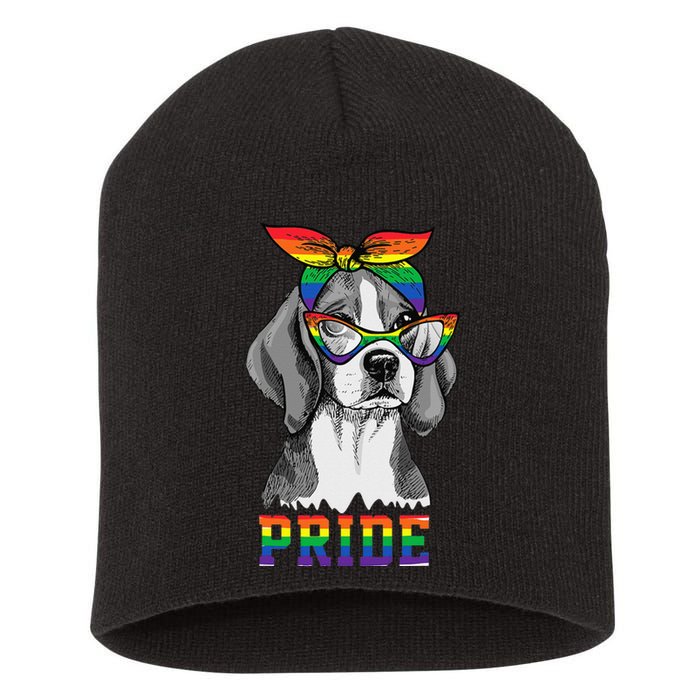 Cute Dog Lover Puppy Owner Beagle Mom Dad Gay Lesbian LGBT Short Acrylic Beanie