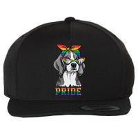 Cute Dog Lover Puppy Owner Beagle Mom Dad Gay Lesbian LGBT Wool Snapback Cap