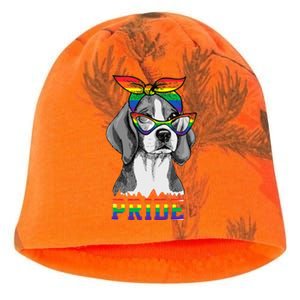 Cute Dog Lover Puppy Owner Beagle Mom Dad Gay Lesbian LGBT Kati - Camo Knit Beanie