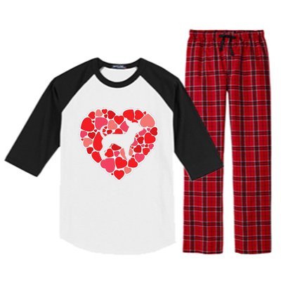 Chihuahua Dog Lovers Valentines Day Chihuahua Raglan Sleeve Pajama Set