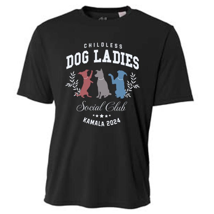 Childless Dog Lady Social Club President Kamala Harris 2024 Cooling Performance Crew T-Shirt