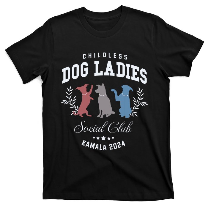 Childless Dog Lady Social Club President Kamala Harris 2024 T-Shirt