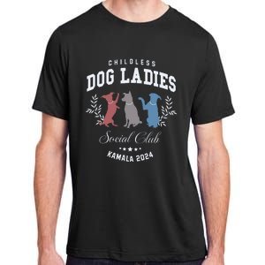 Childless Dog Lady Social Club President Kamala Harris 2024 Adult ChromaSoft Performance T-Shirt