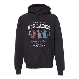 Childless Dog Lady Social Club President Kamala Harris 2024 Premium Hoodie