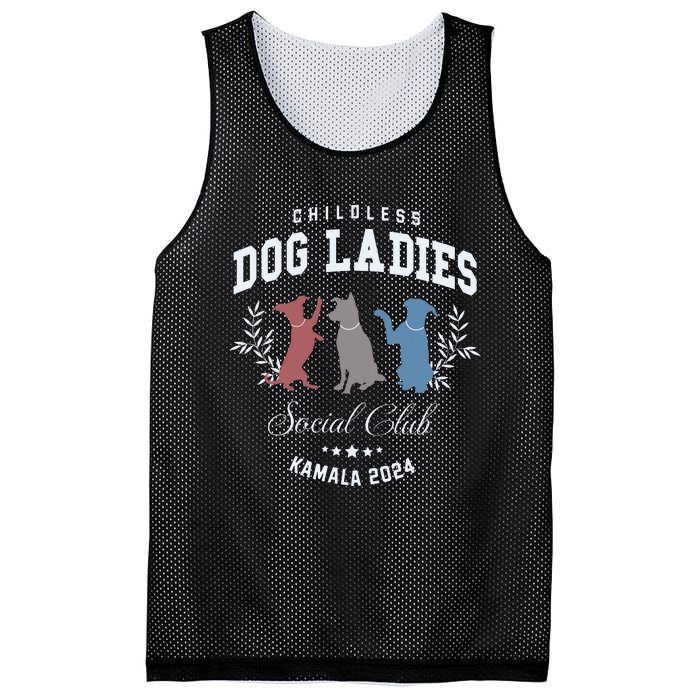 Childless Dog Lady Social Club President Kamala Harris 2024 Mesh Reversible Basketball Jersey Tank