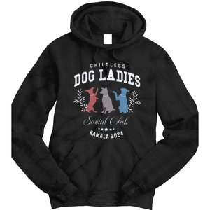 Childless Dog Lady Social Club President Kamala Harris 2024 Tie Dye Hoodie