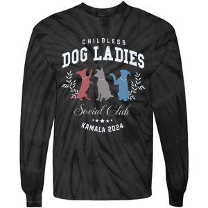 Childless Dog Lady Social Club President Kamala Harris 2024 Tie-Dye Long Sleeve Shirt