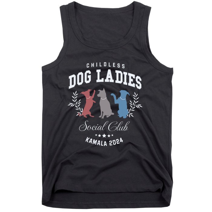 Childless Dog Lady Social Club President Kamala Harris 2024 Tank Top