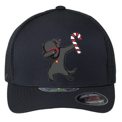 Christmas Dabbing Labrador Puppy Dog Candy Cane Dance Gift Funny Gift Flexfit Unipanel Trucker Cap