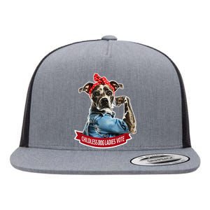 Childless Dog Ladies Vote Gift Flat Bill Trucker Hat