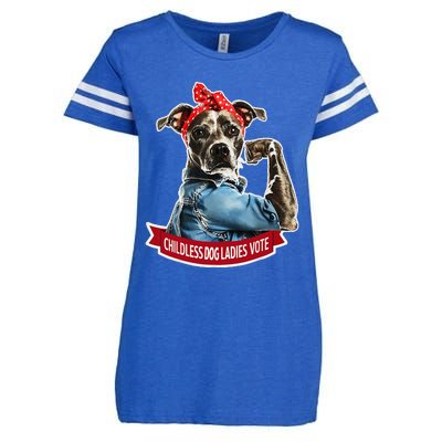 Childless Dog Ladies Vote Gift Enza Ladies Jersey Football T-Shirt