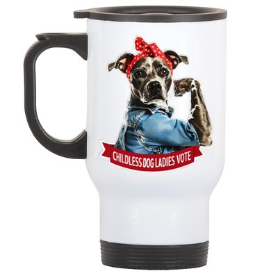 Childless Dog Ladies Vote Gift Stainless Steel Travel Mug