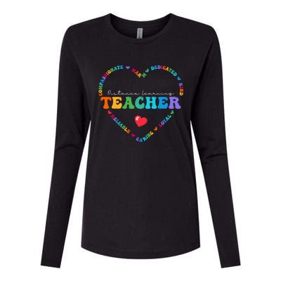 Cute Distance Learning Teacher Appreciati To School Gift Womens Cotton Relaxed Long Sleeve T-Shirt