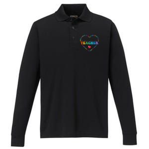 Cute Distance Learning Teacher Appreciati To School Gift Performance Long Sleeve Polo